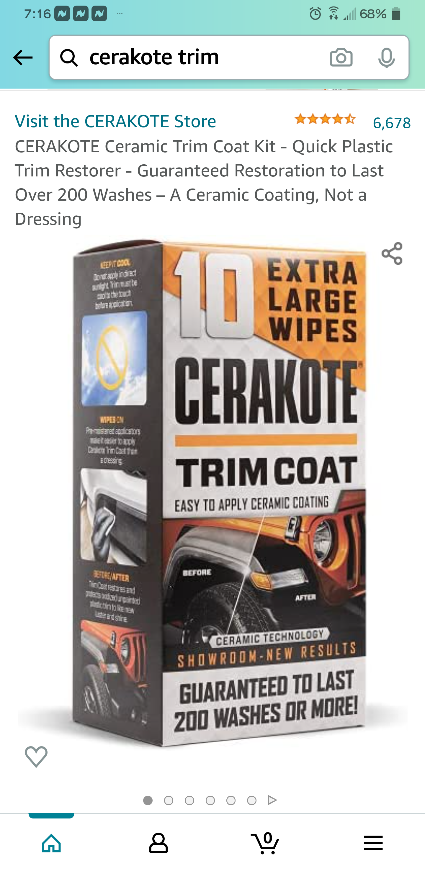 Cerakote Trim coating Caution